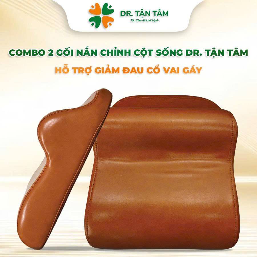 Combo 2 Gối nắn chỉnh cột sống Dr. Tận Tâm hỗ trợ giảm đau cổ vai gáy